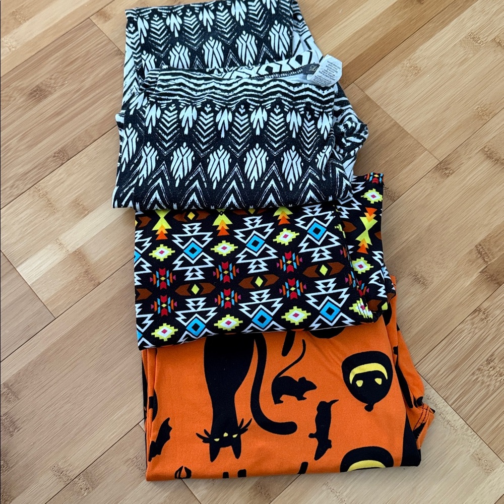Trendy Patterned Leggings Set (3)